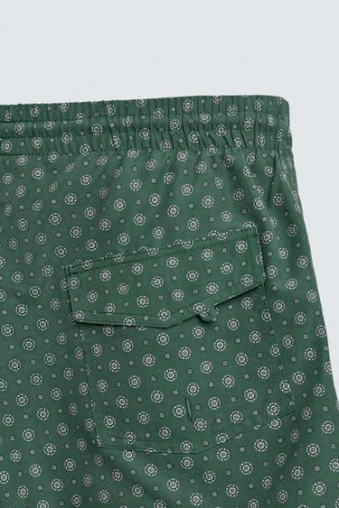 GEOMETRIC PRINT SWIMWEAR - Billiard green by Zara - Image 8