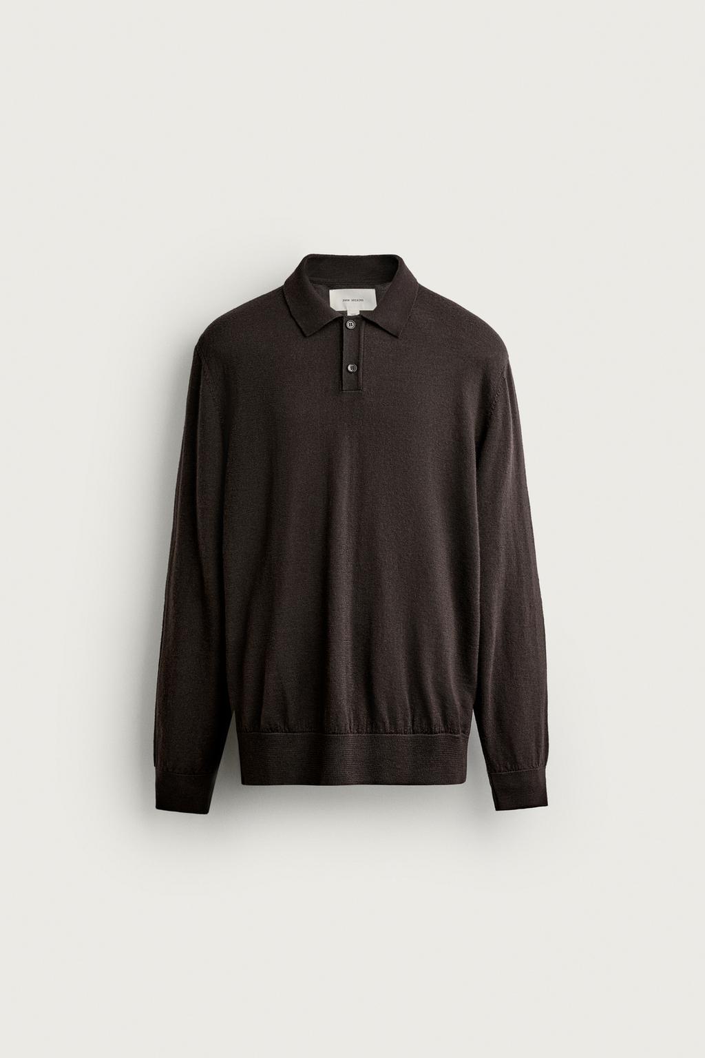 100% WOOL KNIT POLO SHIRT