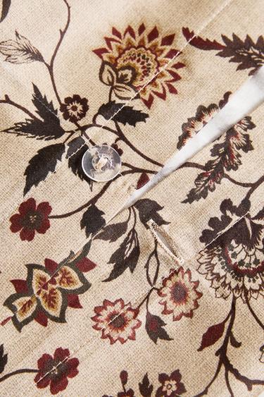 HOUSSE DE COUETTE SATIN IMPRIMÉ FLEURS - Beige de Zara - Image 2