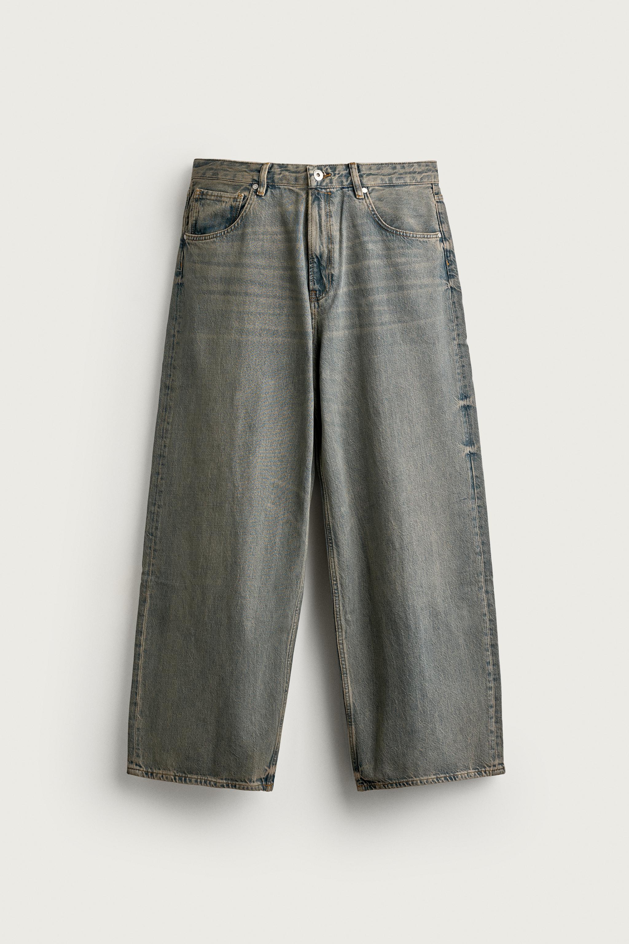 ZARA バギーデニム バギーフィットデニムパンツ - ブルー/グリーン | ZARA Japan / 日本