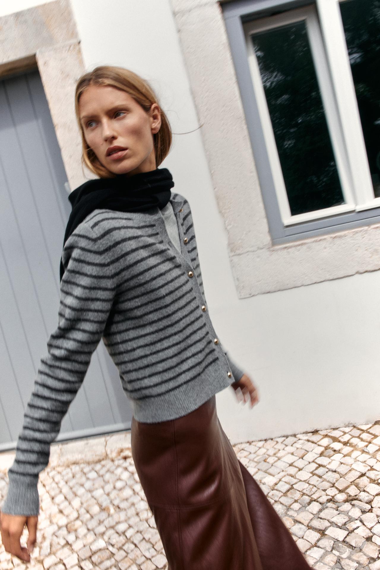 STRIPED CARDIGAN — Striped