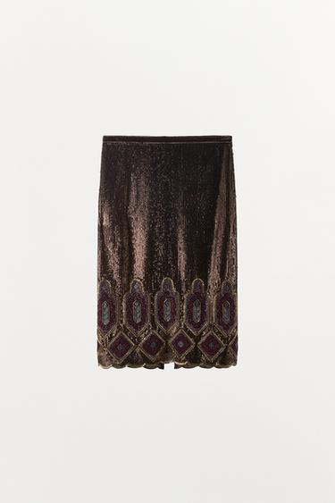 Zara HELMES- JA LITRITEGA MIDISEELIK, PIIRATUD KOGUS - Brown - Pilt 0