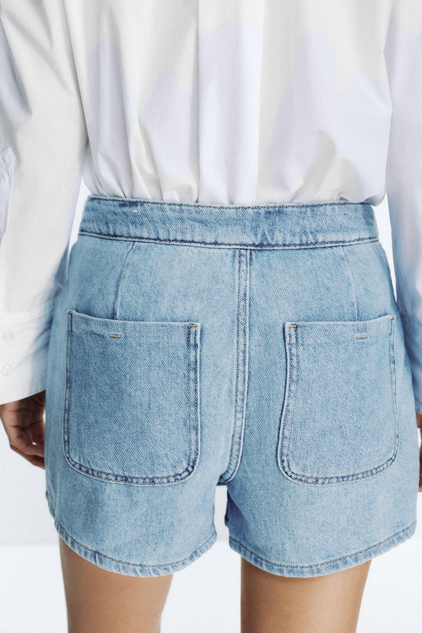JUPE-CULOTTE Z1975 EN JEAN CROISÉE BOUTONS