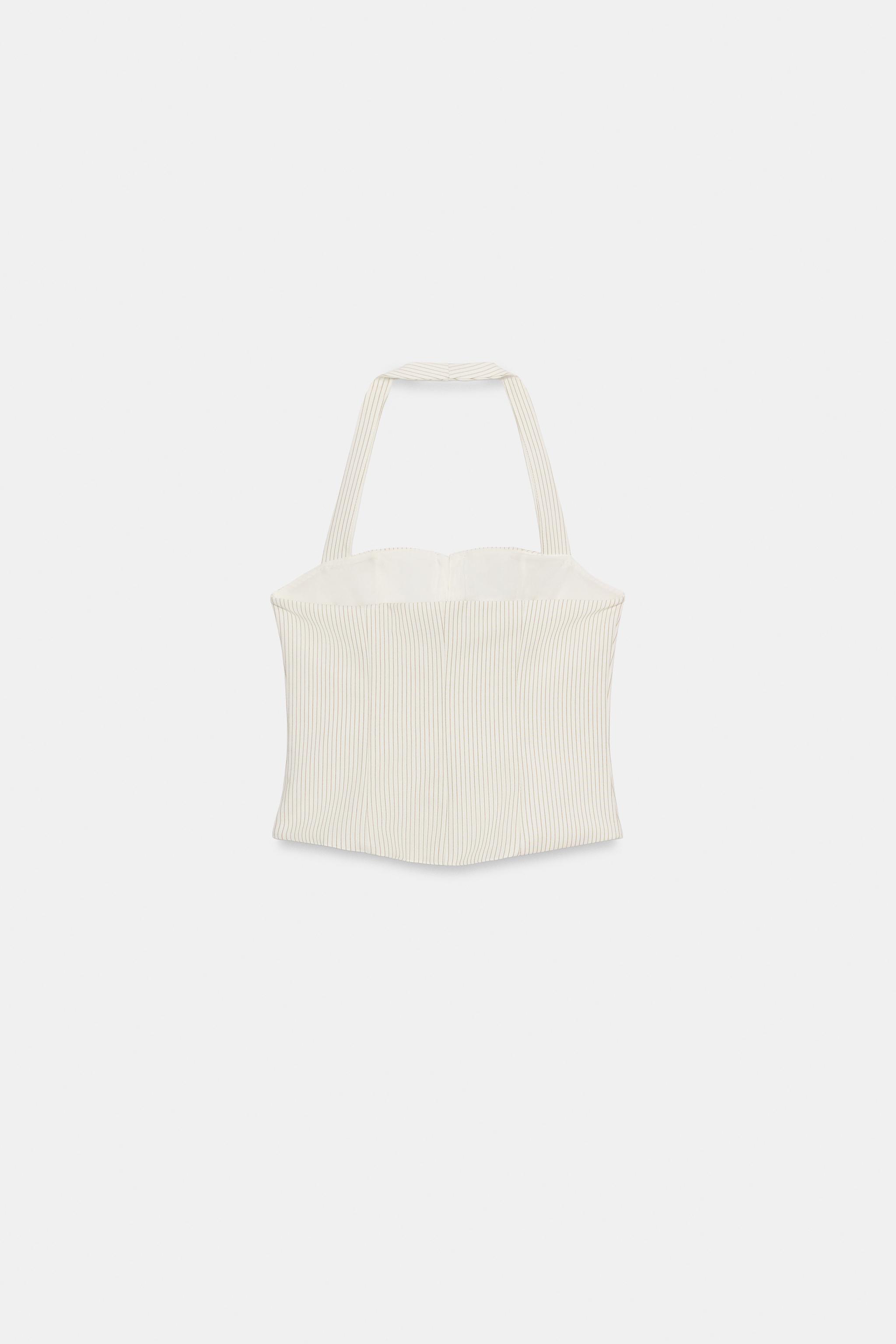 Zara Çizgili Halter Korse Top görsel 6