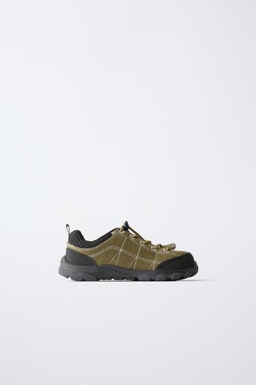 ZAPATILLA DEPORTIVA BAREFOOT PIEL - Verde Caqui de Zara - Imagen 0
