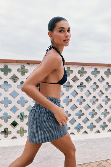 GINGHAM SHORTS - Navy blue by Zara - Image 3