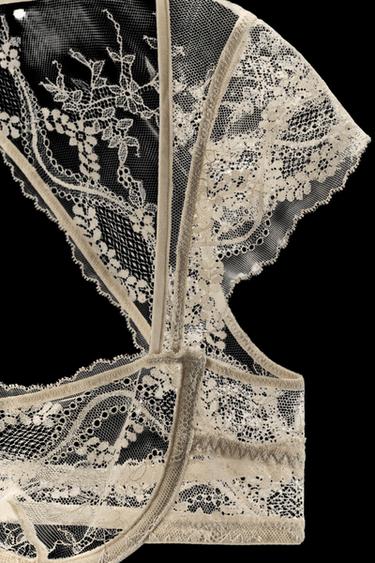Zara UNDERWIRE LACE BRALETTE - Ecru