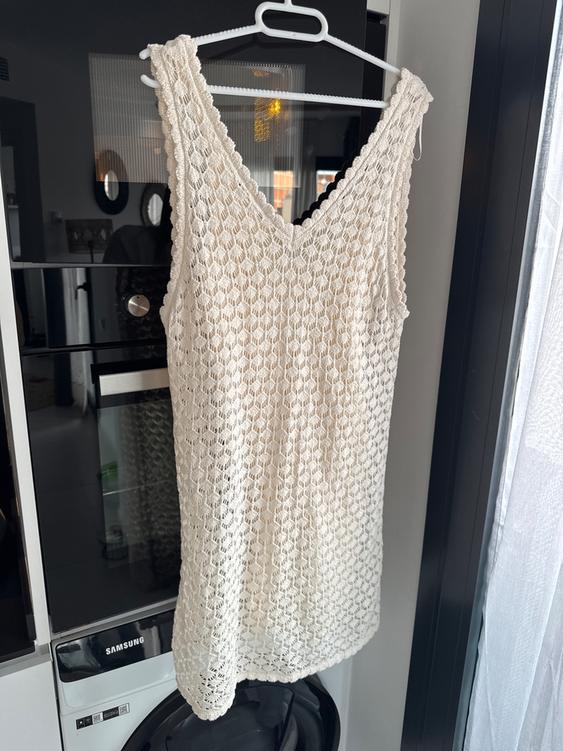 zara pointelle knit mini dress SECOND HAND manta