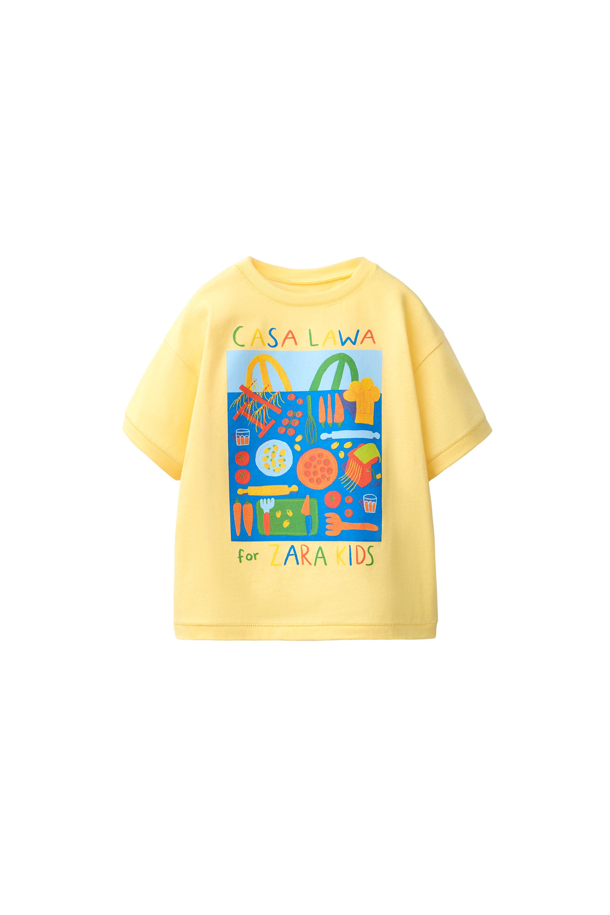 tinycottons ハット　bobochoses zara kids CASA LAWA X ZARA KIDS GRAPHIC T-SHIRT - Yellow | ZARA United States