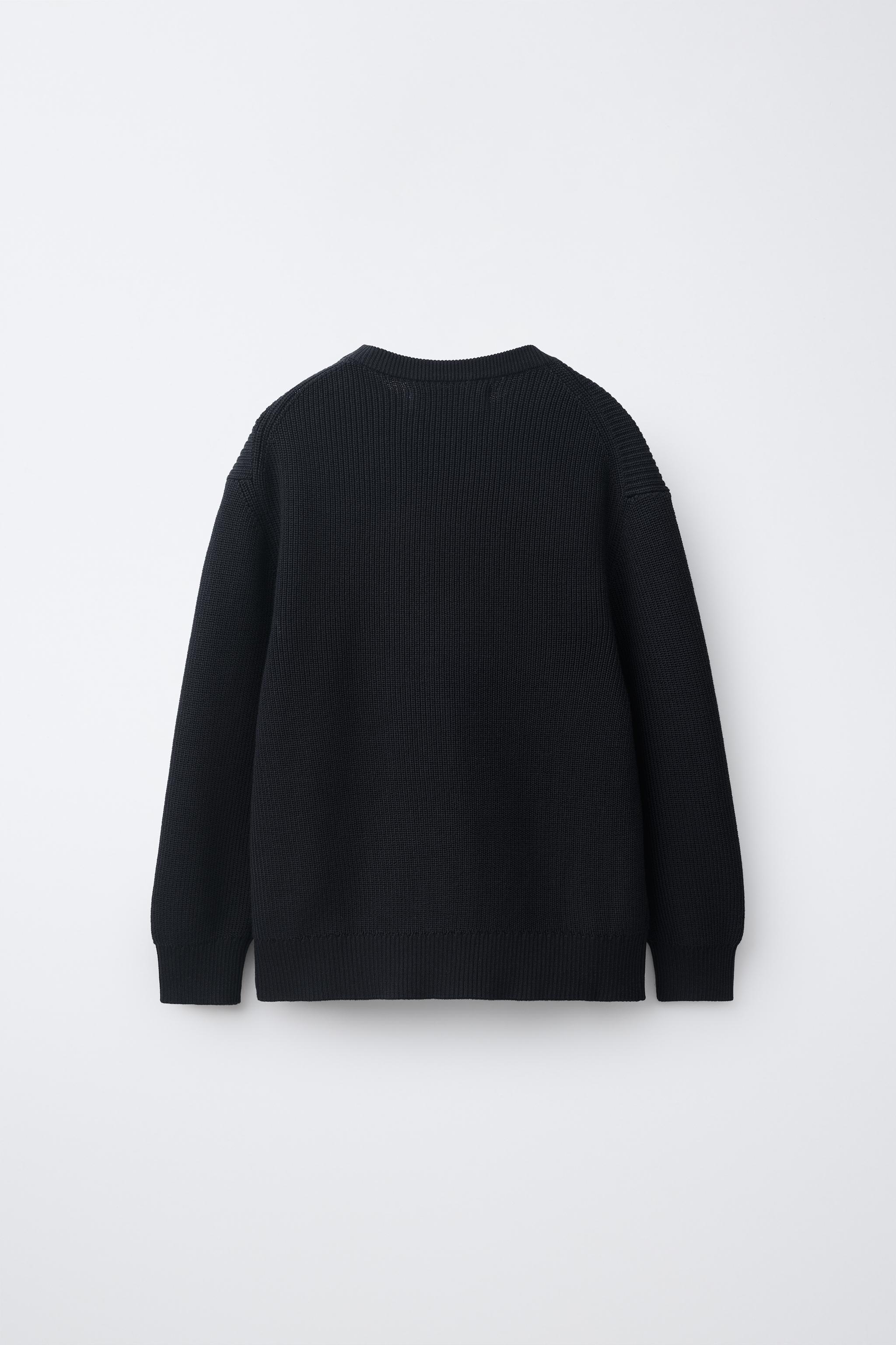 PURL KNIT JUMPER — Dark navy