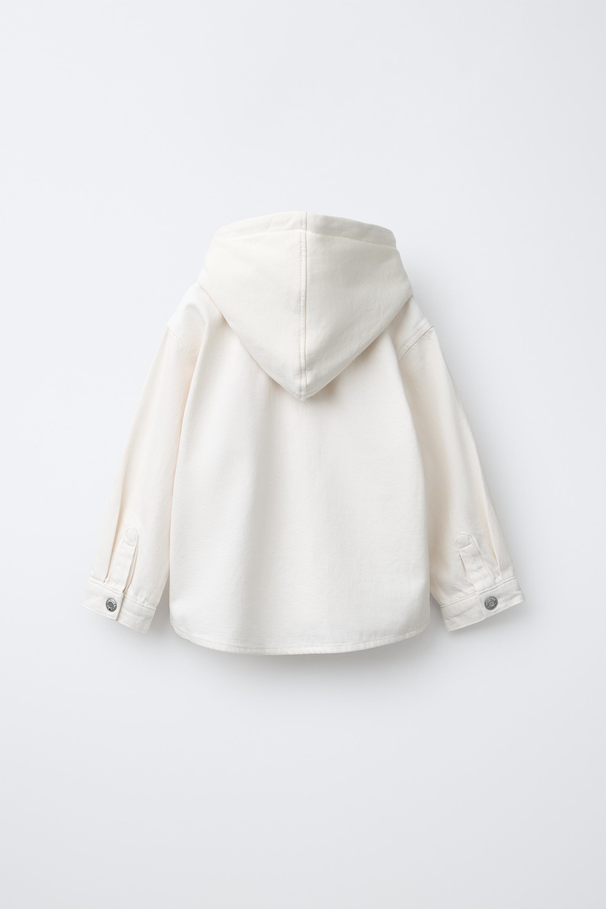 TWILL OVERSHIRT WITH REMOVABLE HOODIE