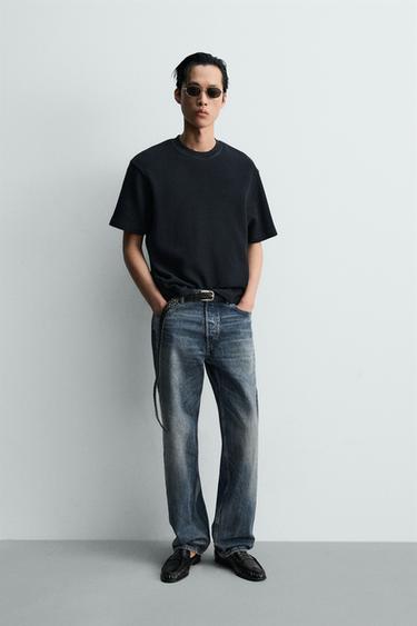 シアサッカーTシャツネイビーブルーZaraのシアサッカーTシャツ - ネイビーブルー