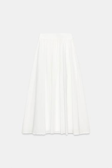 LAYERED MIDI SKIRT - White by Zara