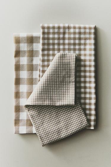 LOT TORCHONS FIL TEINTÉ (LOT DE 3) - Beige de Zara - Image 6