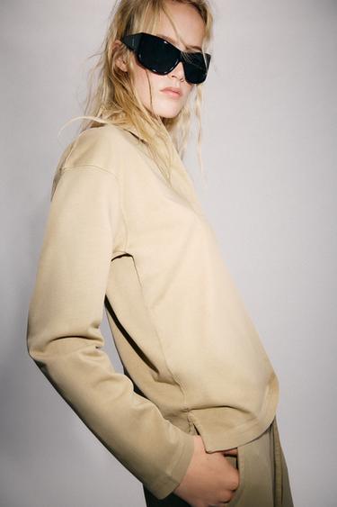 POLO OVERSIZE ALGODÓN - Tostado de Zara