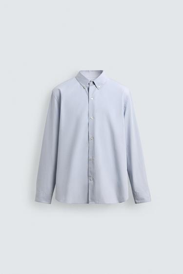 REGULAR FIT POPLIN SHIRT - Sky blue by Zara
