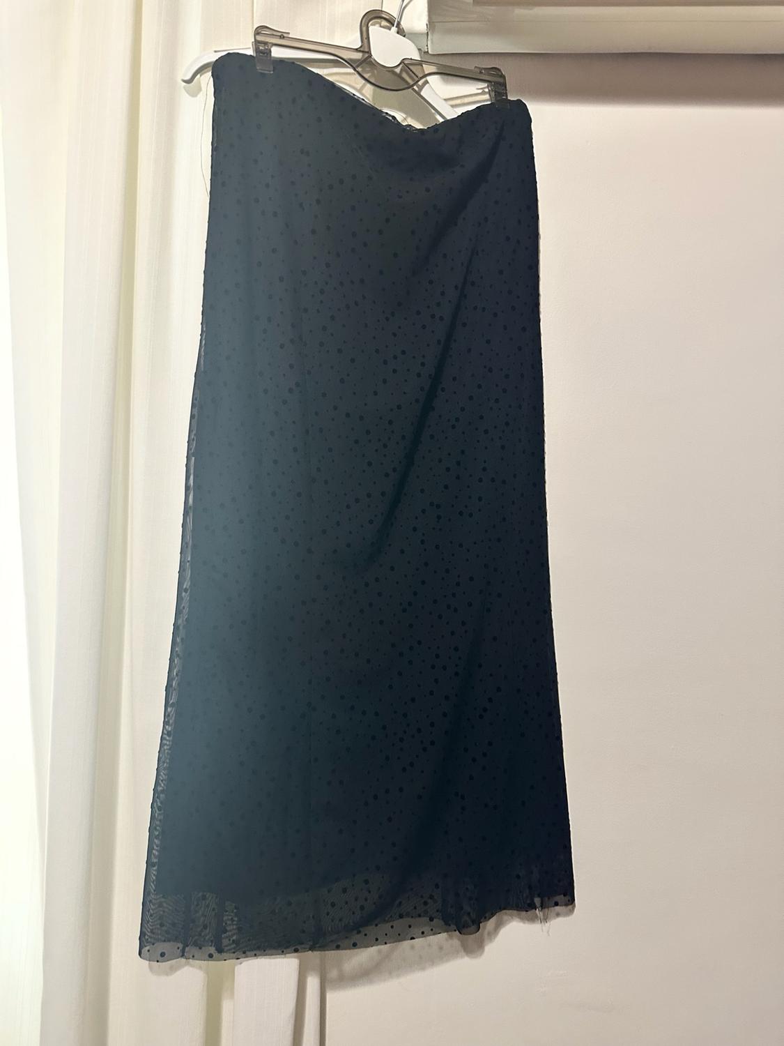 DOTTED MESH MIDI SKIRT - Image 4