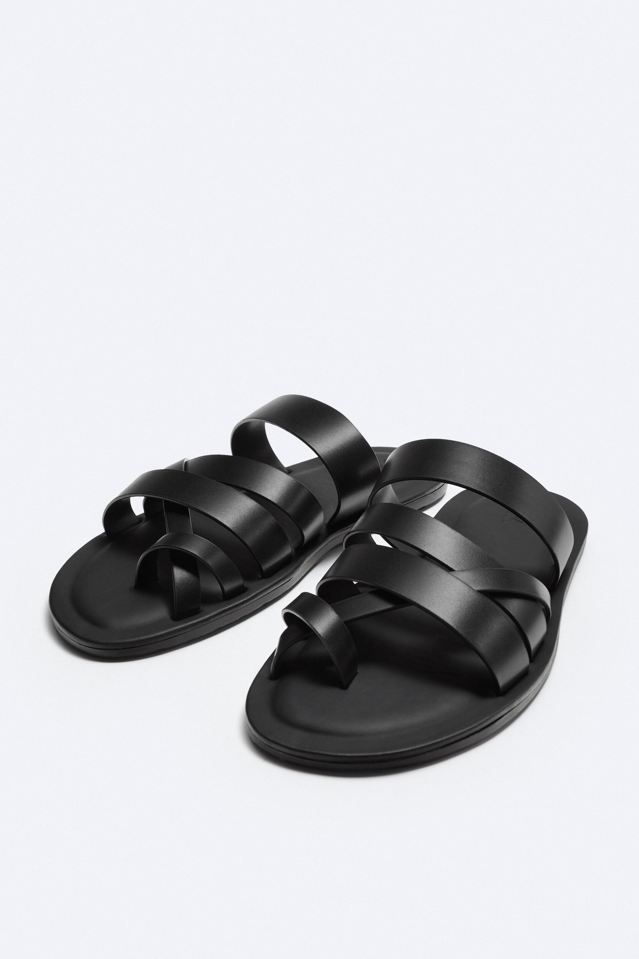 STRAPPY SANDALS - Black | ZARA India