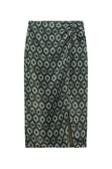 VELVET MIDI SKIRT