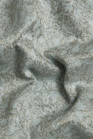 FLORAL JACQUARD BLANKET - Grey / Blue by Zara - Image 2