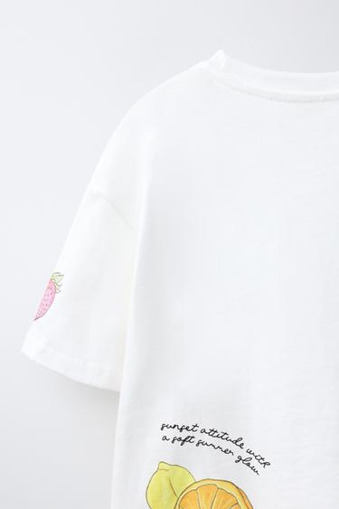 T-SHIRT IMPRIMÉ LIMONADE - Blanc de Zara - Image 3