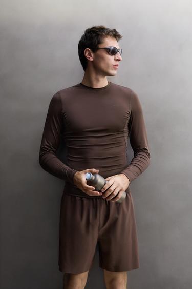 TECHNICAL BASE LAYER T-SHIRT — Brown 2