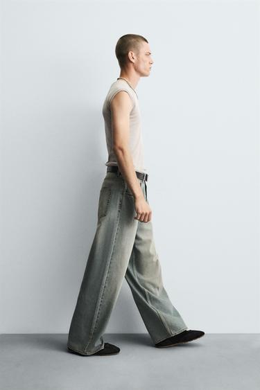 BAGGY FIT JEANS - Blue / Green by Zara - Image 5