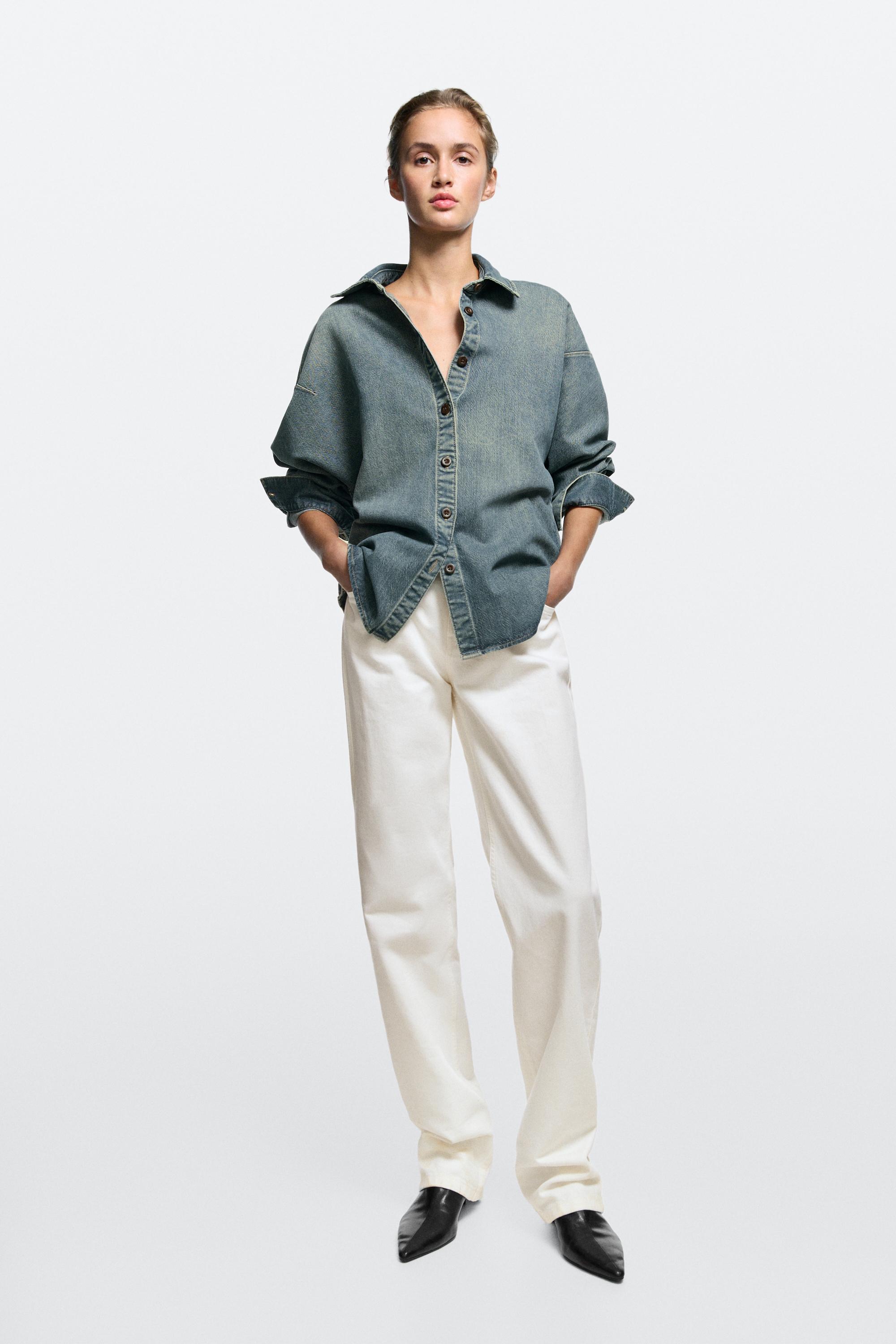 Chemise en denim de coton