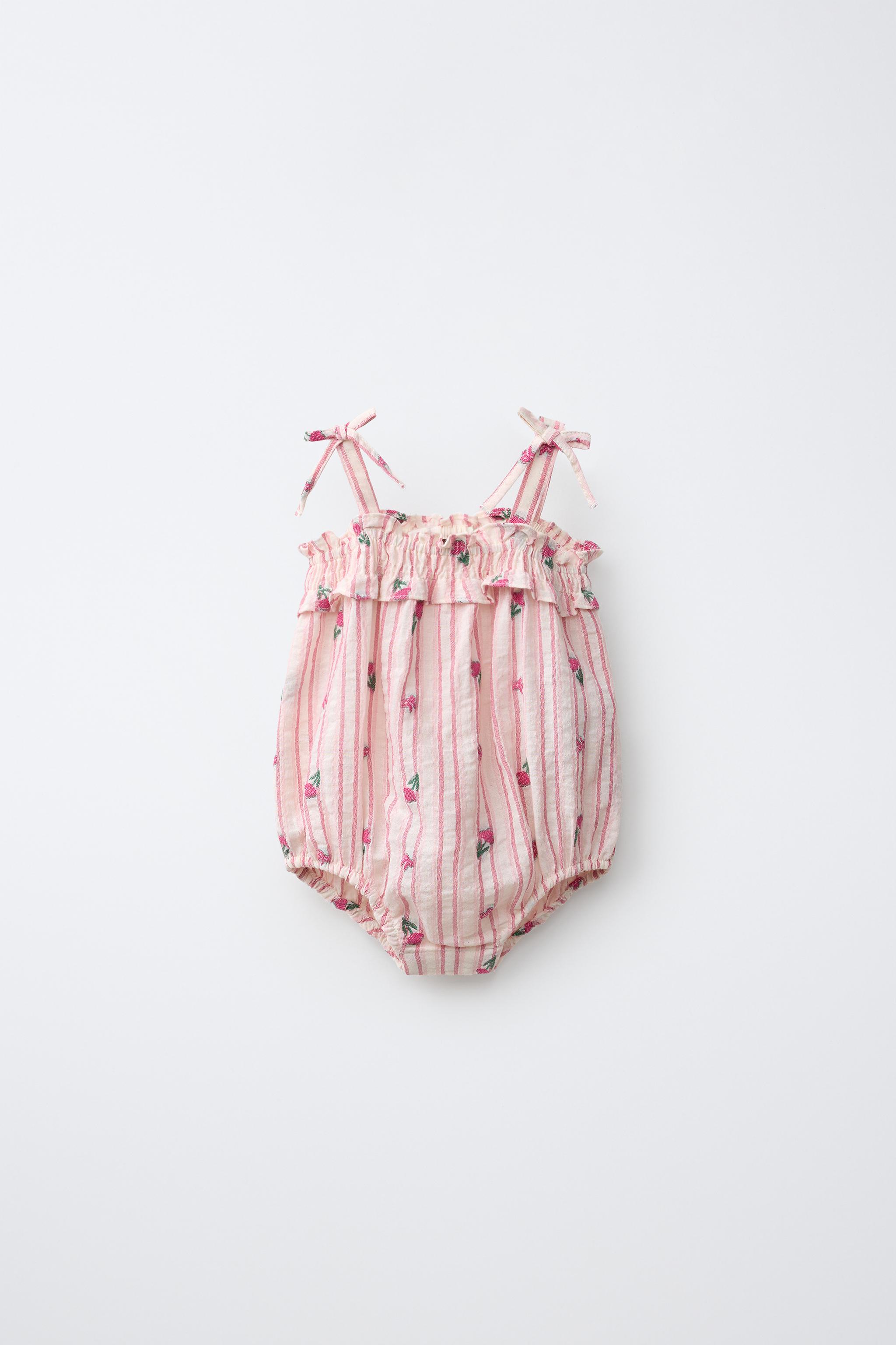 Детские комбинезоны Zara STRIPED AND TULIP ROMPER — фото 2