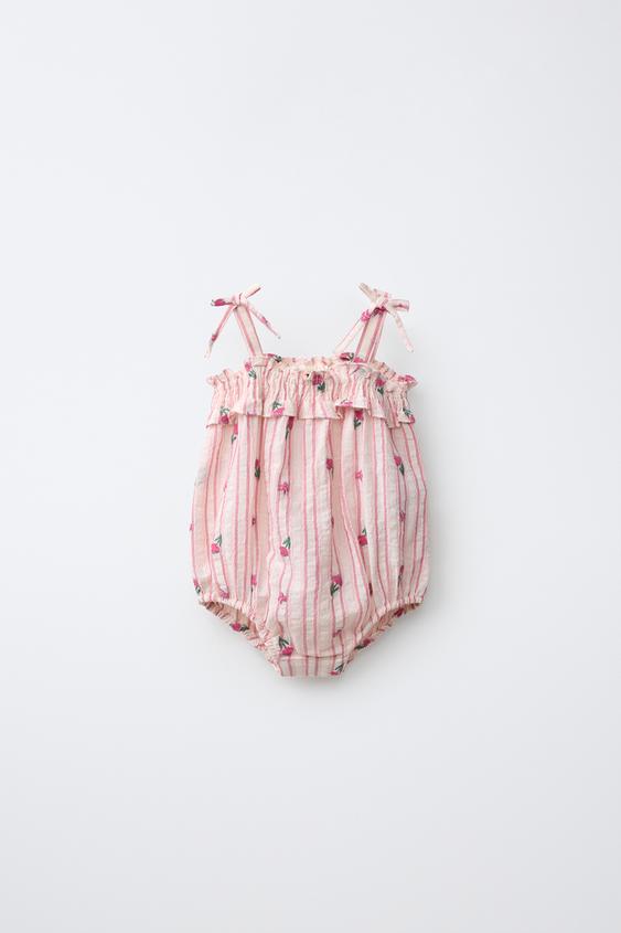 STRIPED AND TULIP ROMPER - Pink by Zara - Image 0