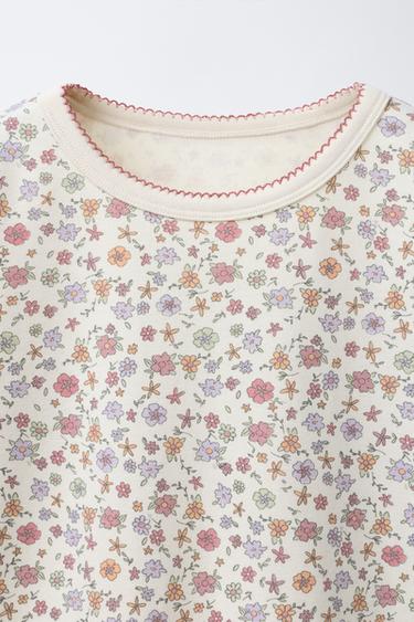 6-14 ANS/ PYJAMA PETITES FLEURS - Écru de Zara - Image 3