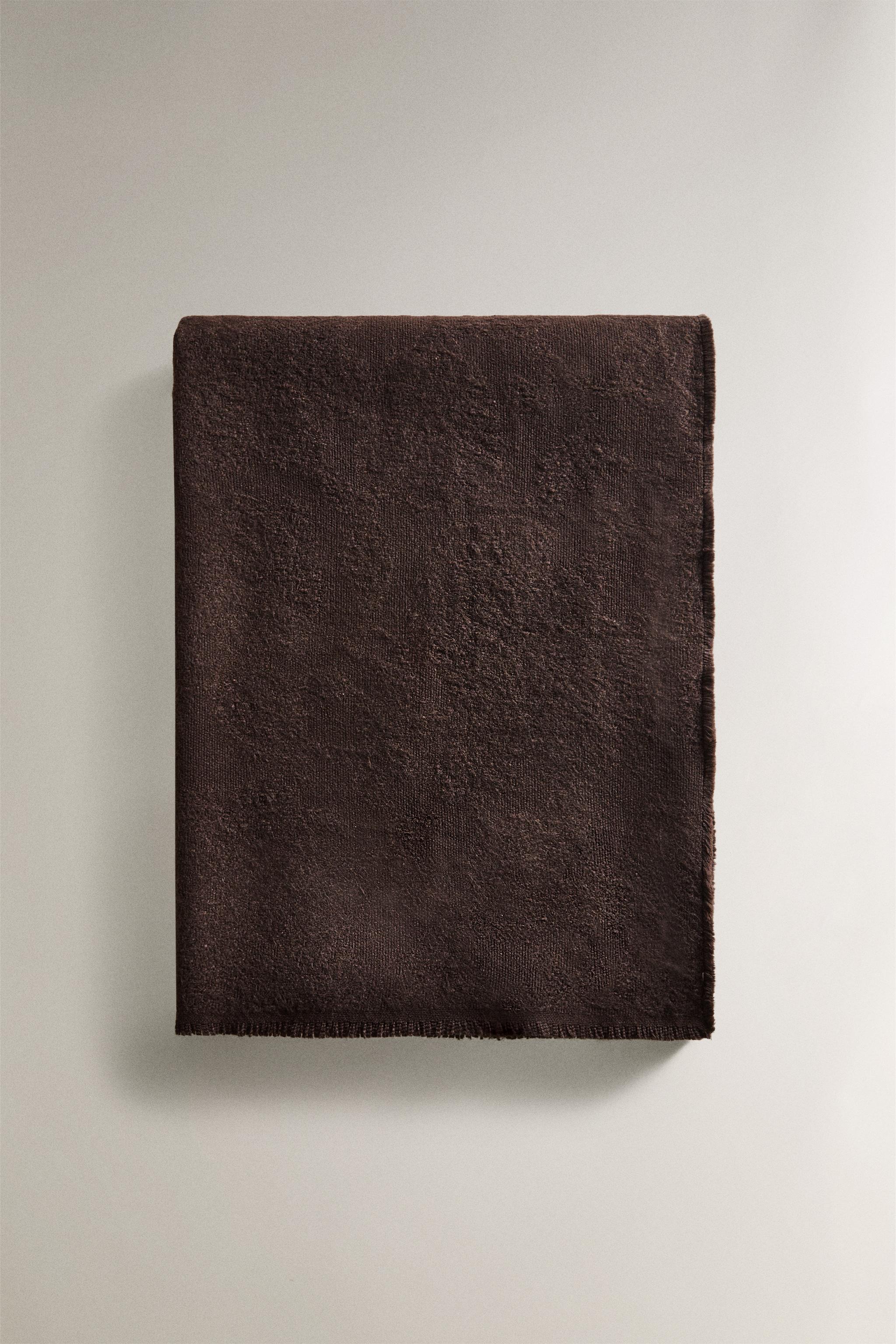 新品 未開封 CATジャガードブランケット フラワージャカード ブランケット - ブラウン | ZARA Japan / 日本