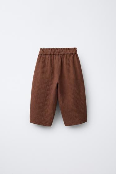 BAGGY TROUSERS WITH TOPSTITCHING - Copper by Zara - Image 1