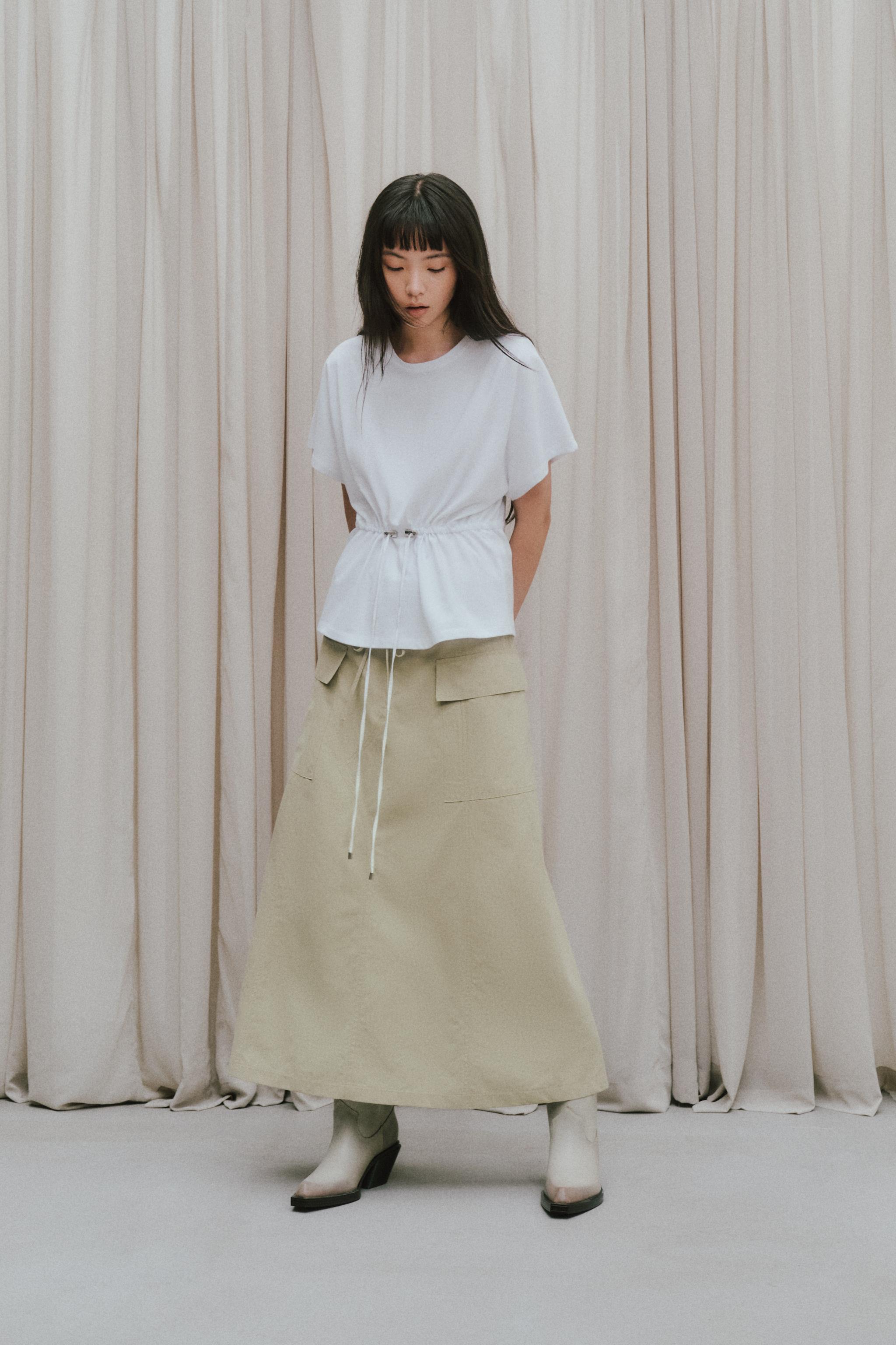 ミディ丈カーゴスカート - ライトカーキ | ZARA Japan / 日本