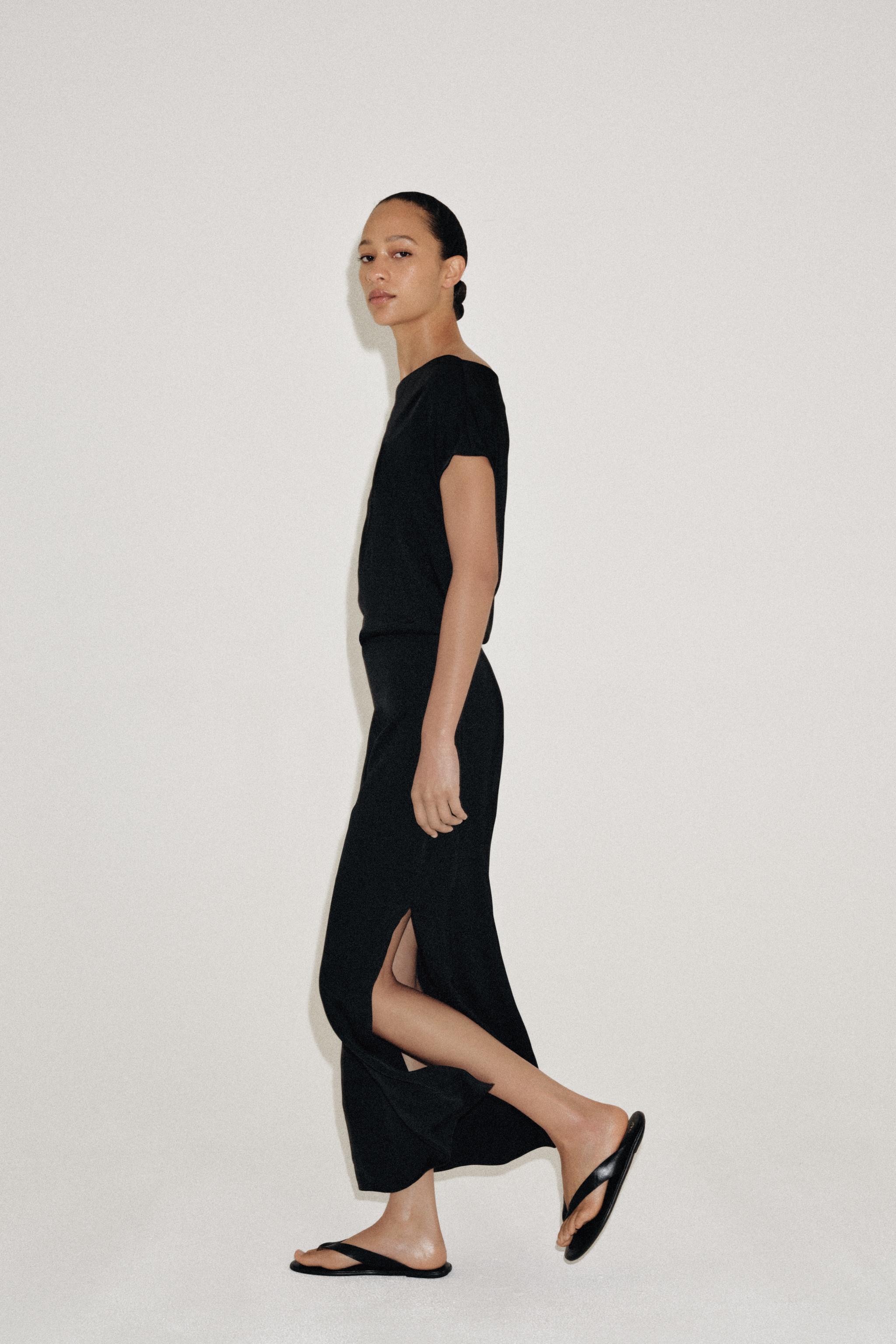 ZW COLLECTION ASYMMETRIC SATIN DRESS