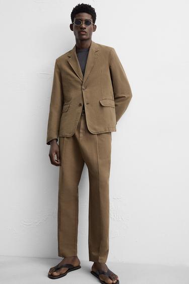 PANTALON DÉLAVÉ DE COSTUME - Kaki de Zara - Image 4