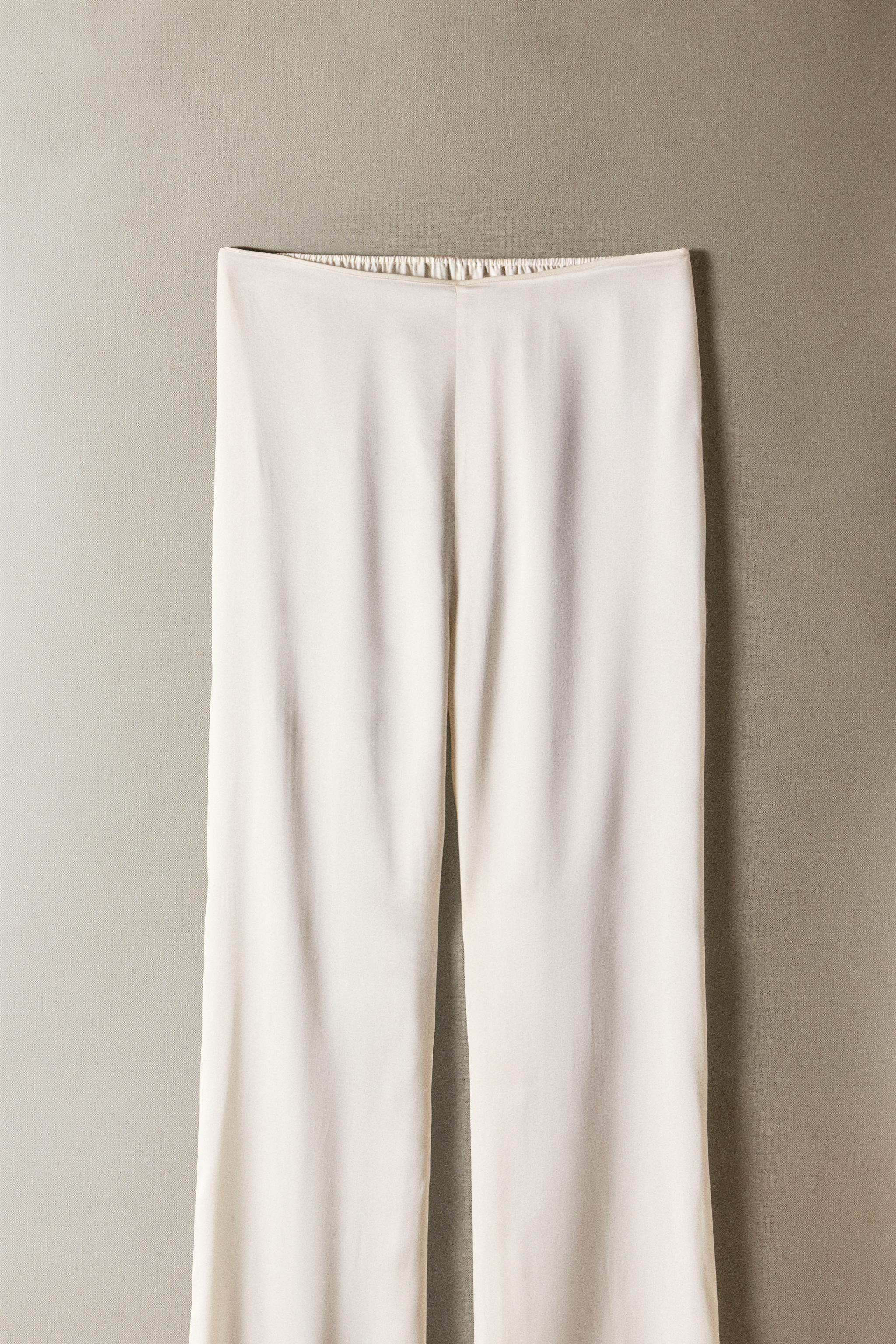 WIDE-LEG MULBERRY SILK TROUSERS