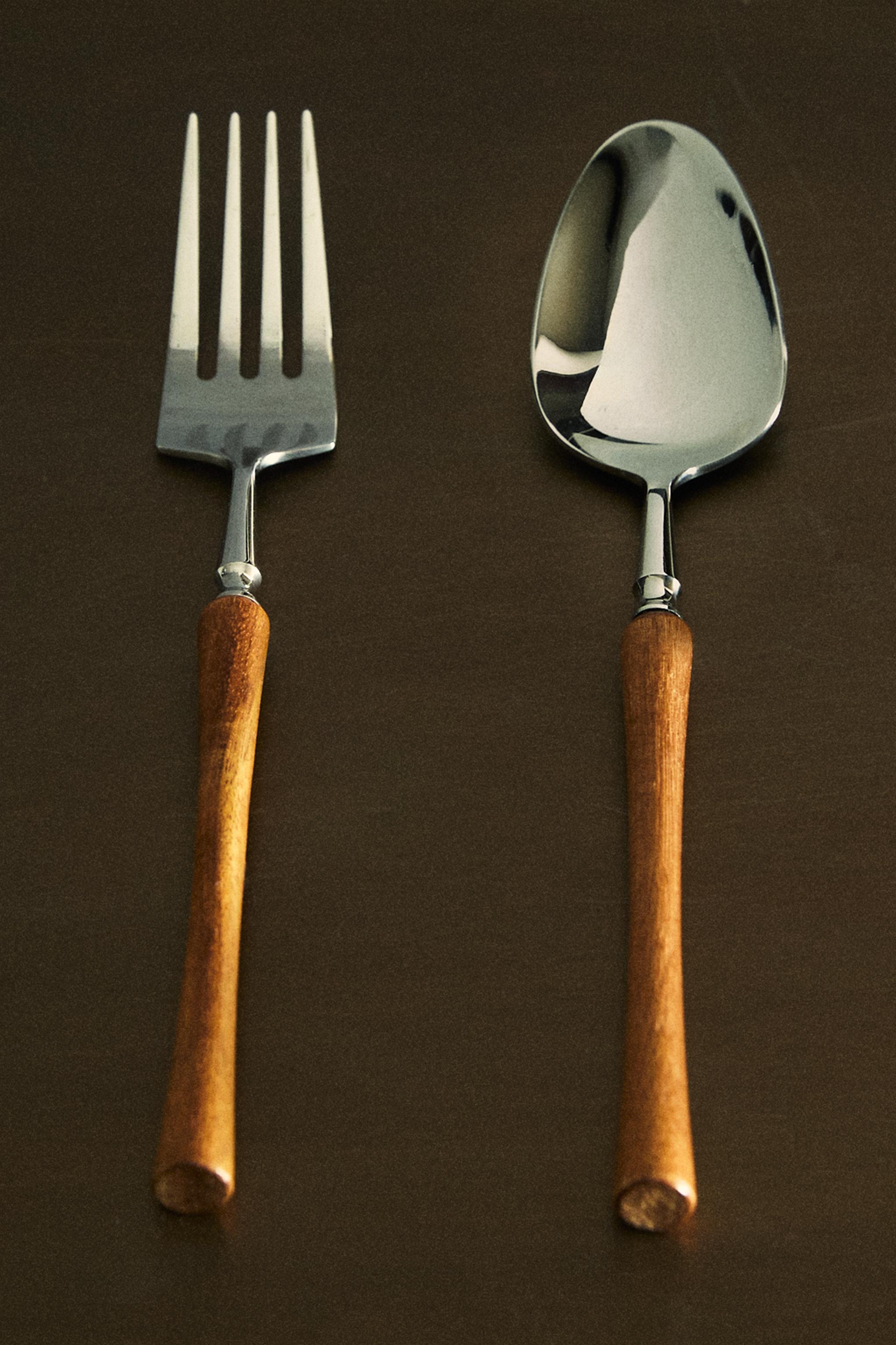 4-PIECE WOODEN FLATWARE SET - Light beige | ZARA United States 4-PIECE WOODEN FLATWARE SET - Light beige | ZARA United States
