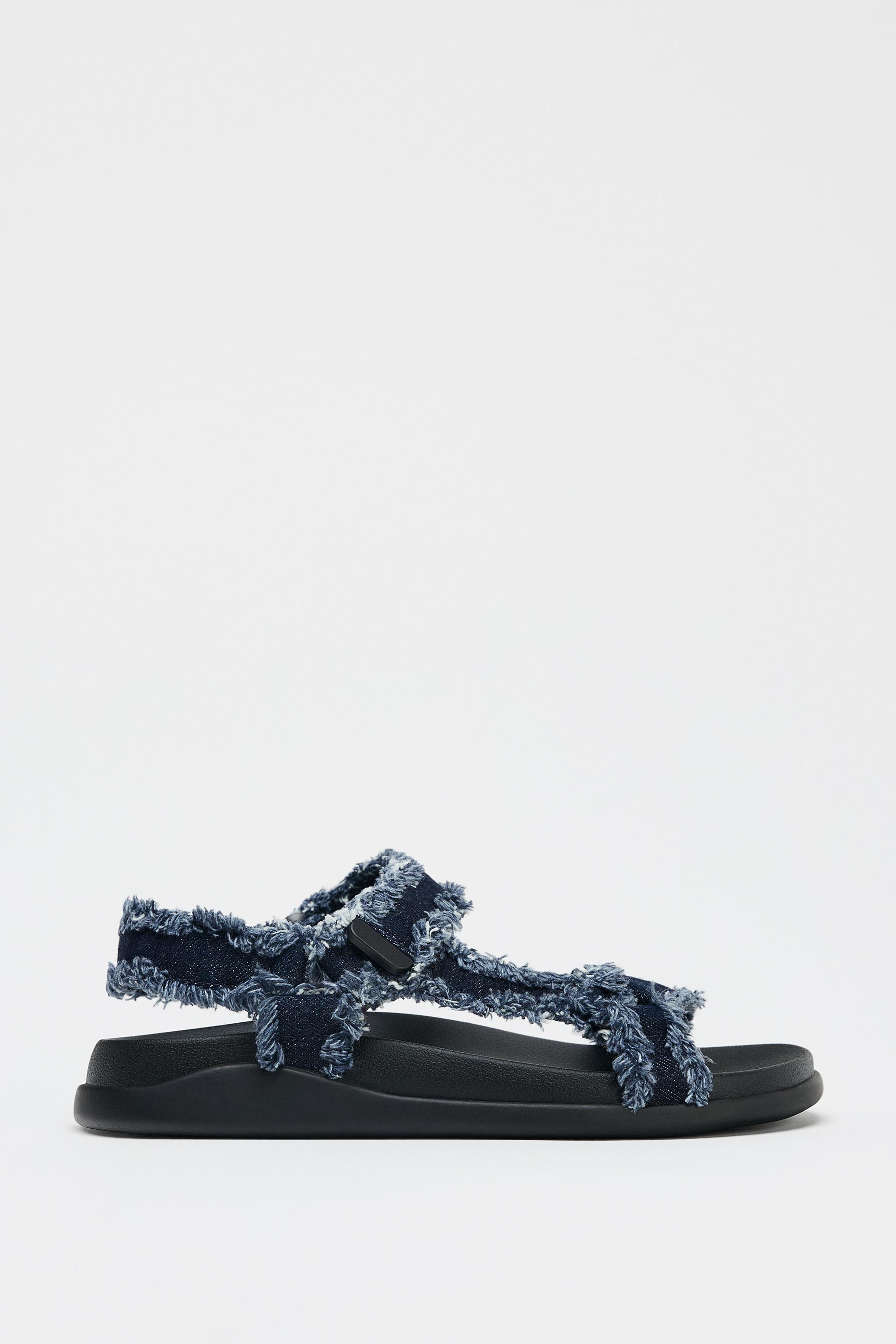 デニムプラットフォームサンダル - デニムブルー | ZARA Japan