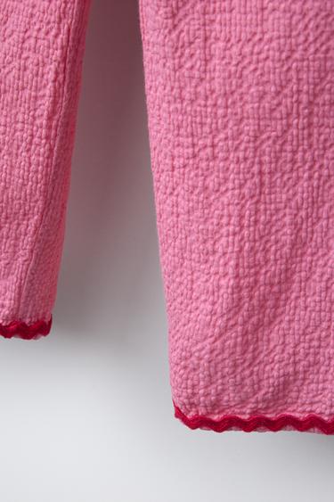 WAVY TEXTURED TROUSERS - Mid-pink by Zara - Image 3