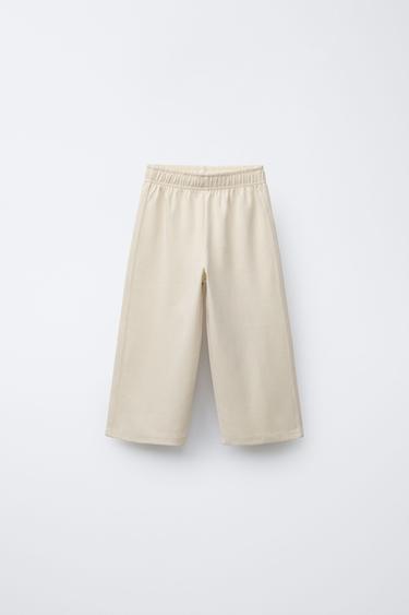 PANTALONI WIDE LEG - Bej de la Zara
