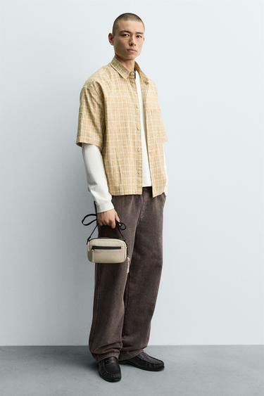 RUBBERISED CROSSBODY BAG - Bone White by Zara - Image 0