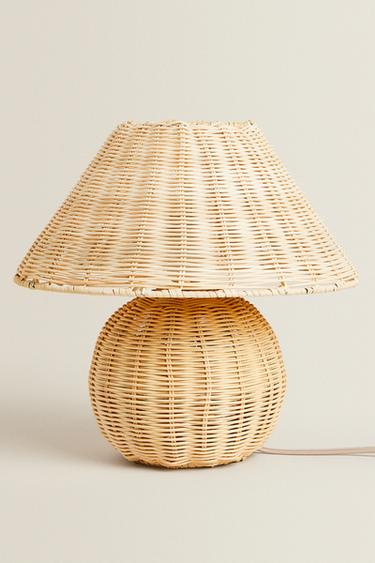 CHILDREN’S RATTAN TABLE LAMP - Light beige by Zara - Image 5