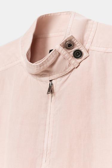 WASHED EFFECT JACKET WITH POCKETS - Pale pink by Zara - Image 7