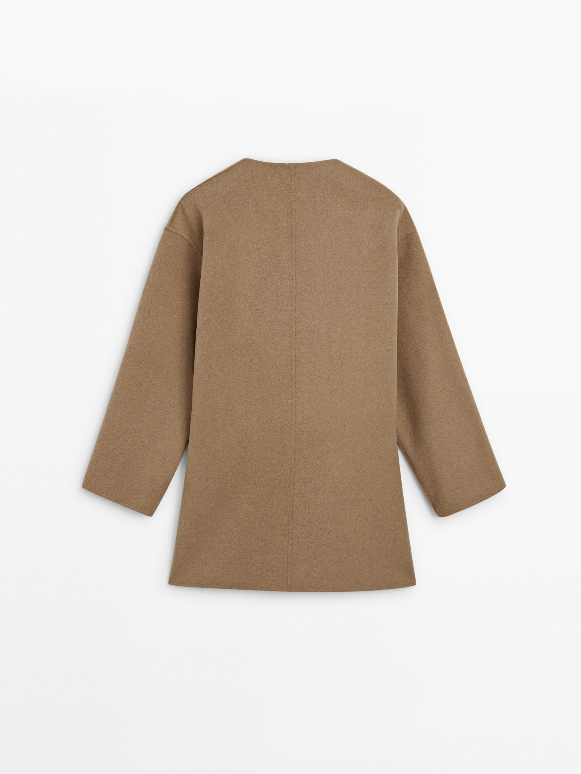 Wool coat with belt - Dark mink | ZARA United States