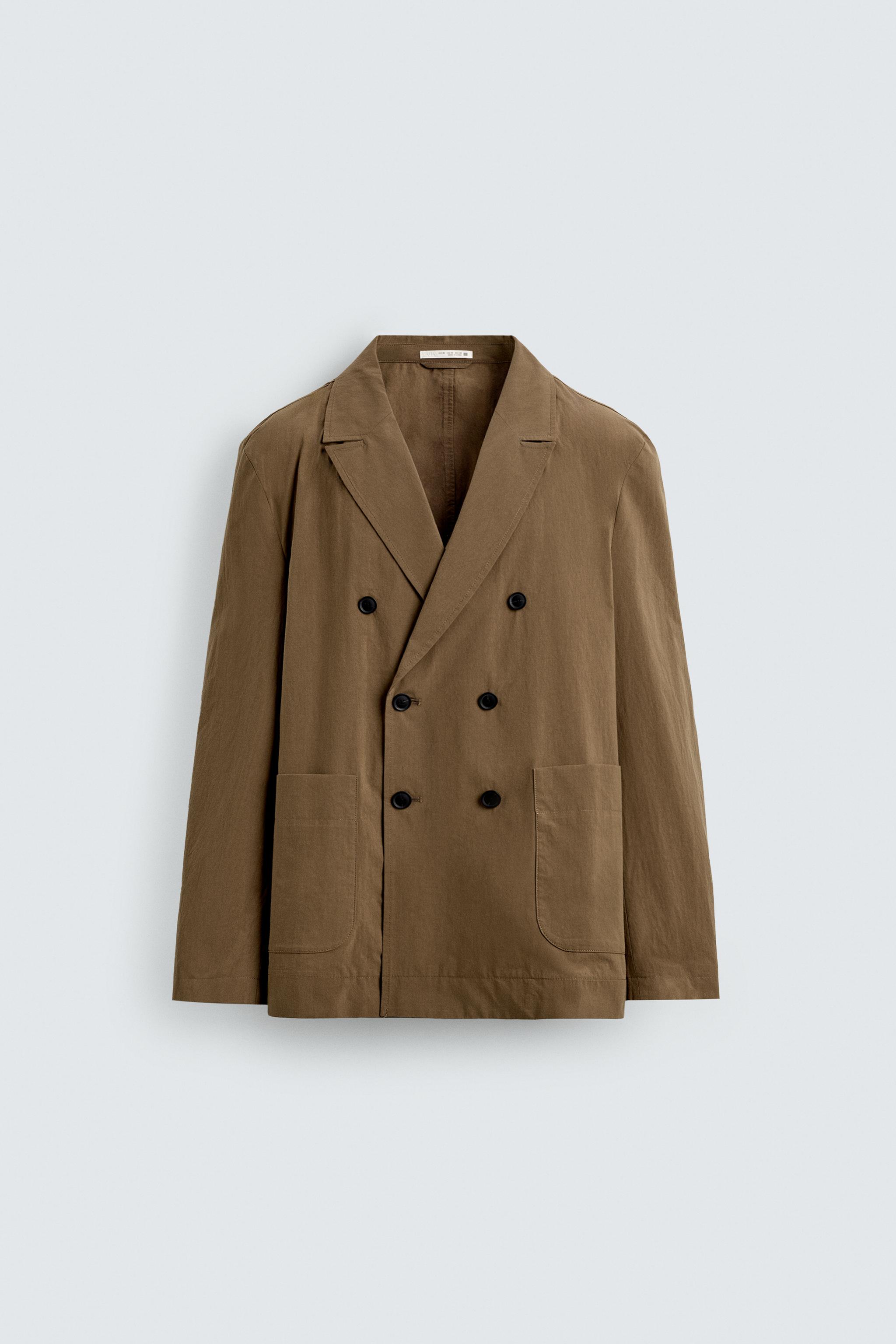 RELAXED FIT DOUBLE BREASTED SUIT JACKET