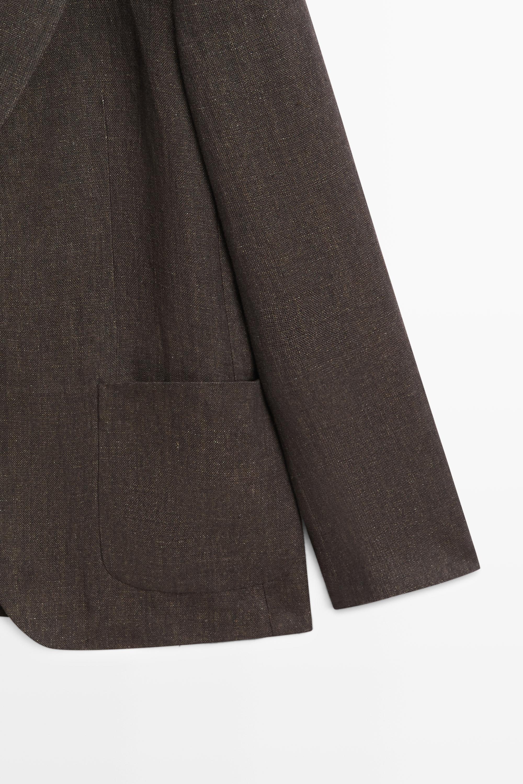 Veste chinée 100 % lin
