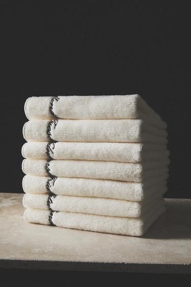 PACK OF DAILY COTTON HAND TOWELS (PACK OF 7) - Ivory by Zara