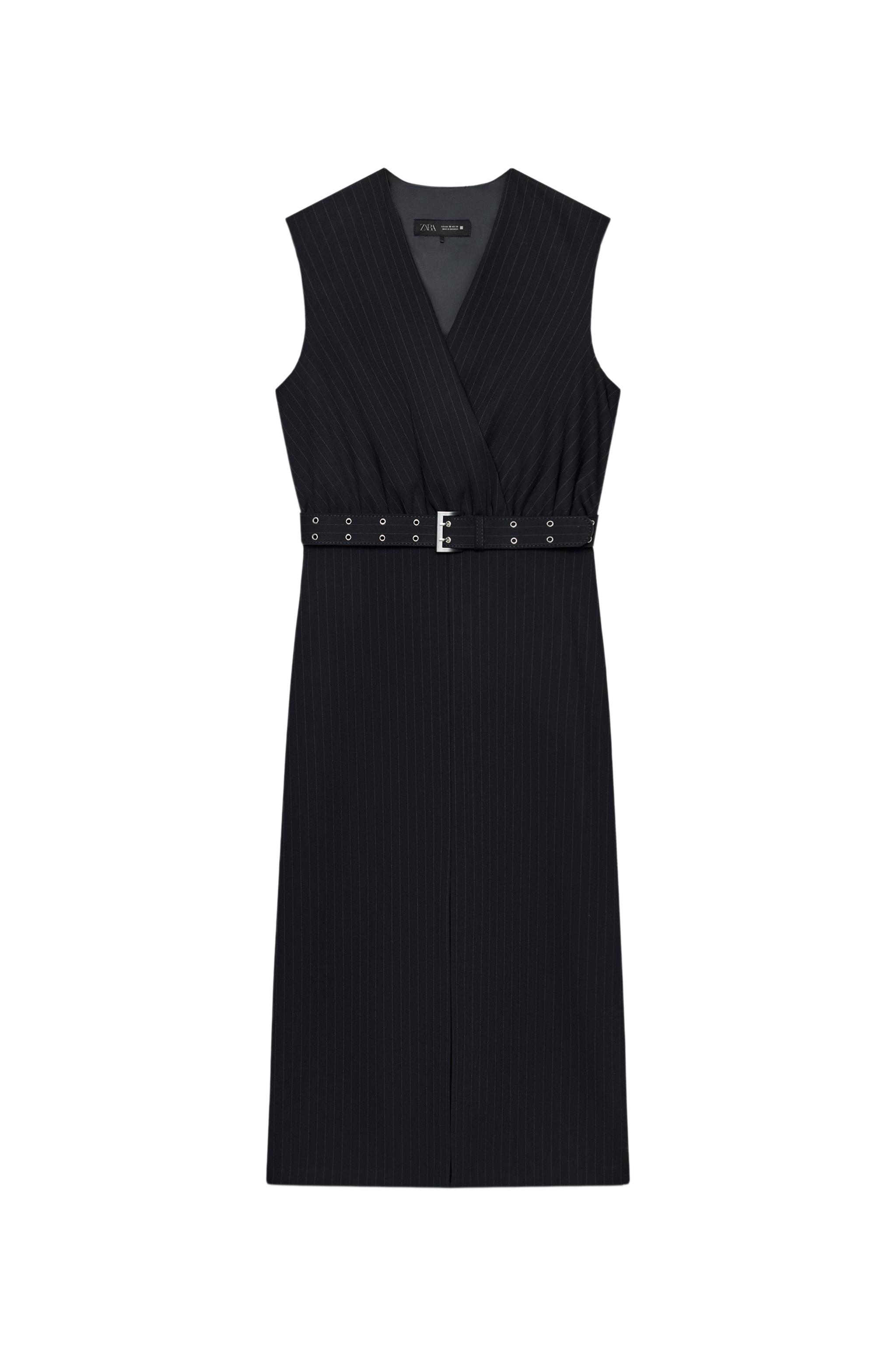 VESTIDO RAYA DIPLOMÁTICA CINTURÓN