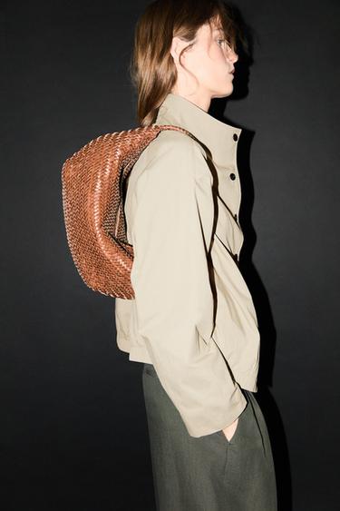 Zara Bomber jacket with funnel neck - Light green